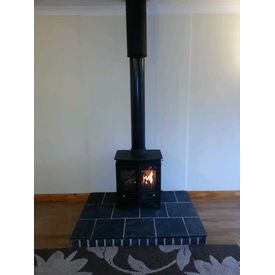Traditional freestanding stove and twin wall flue 