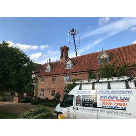 Using a cherry picker at Hales Hall